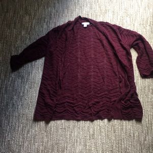 Maroon cardigan